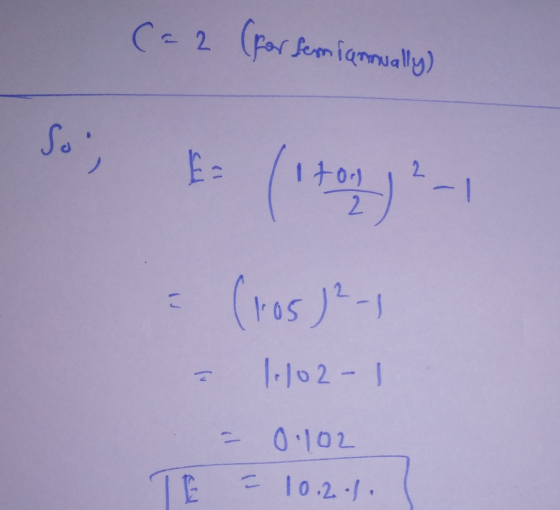 Ca 2 (for semiannually) so; E(1+09 ) 2-1 - = (105) 2-1 I-02-1 - = 0.102 10.2.1. TE