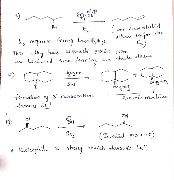 Cok alkens lex hindered Vde fermina lin abl alkane 12) SN formation 3, L- Cart bocah on 이