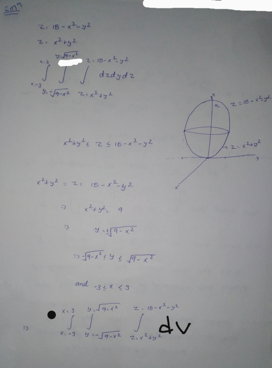 son 2. 18- x² - y2 2 x² + y2 221B-X T x² - y2 dzdydz 9. J9-x2 22x² + y2 2 2 2=18 - x² x²+y²s zs 18-x2-y2 4 2 = X x2+42 9 x²+