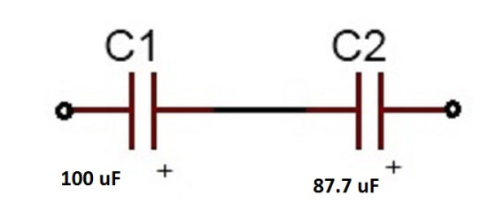 C1 C2 100 uF + 87.7 uF