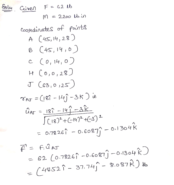Sol니 Civen Coosndinates of point ニ 078 26 ^ _ o.co87ヘ_o.130 4 82 Co 7826-0.6087J-013。4K