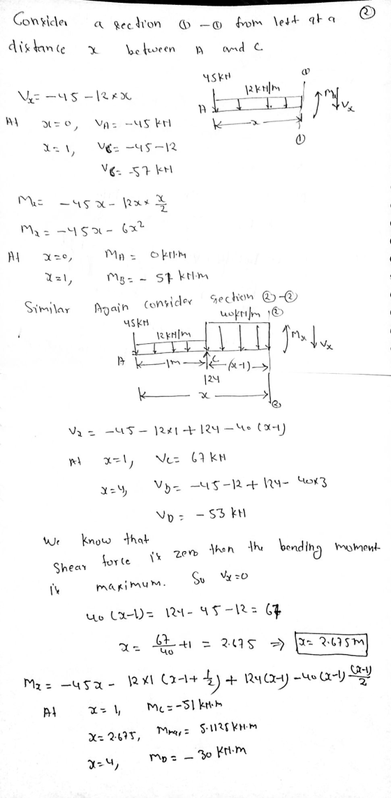 o from left at a Consider distance a x lection between -o A and a 4SKH 12km/ Alle - Vx = -45-12x56 At azo, VA = -45kn dal, VP