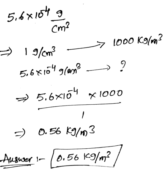 5.4x164 Cm2 lo00 K9/m? 19/cm 5.6K10 9 5.6x10 1000 / O.56 K/m3 Ausuour o.56 K9/m