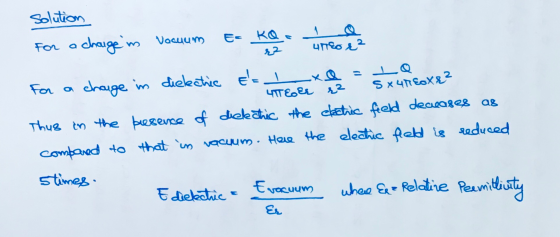 ungo ? = La Ѕх чncoxя 2 solution for a change in charge in vacuum ko For a change in dielectric El= 4TE.Er r? Thus in the pre