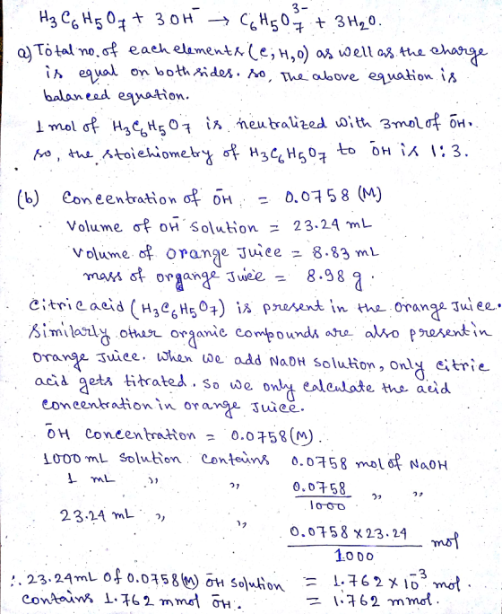H3 CHg Of + 3.014 CH 50 / 4 + 3H₂O. a) Total no. of each elementale; Ho) as well as the charge is equal on both sides. So, th