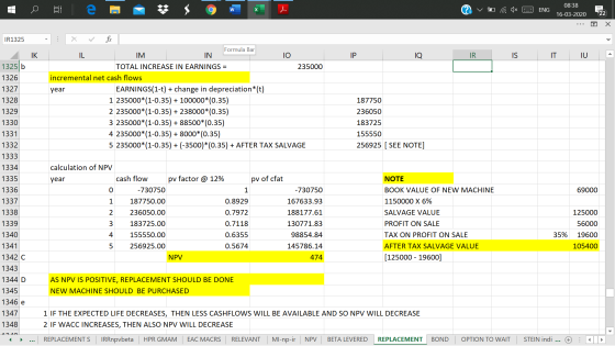 i v a W 1x 9 ENG . E 08:38 16-03-2020 ... o X IR1325 IR IS IT IU A 13256 1326 1327 1328 1329 1330 1331 X fic Formula Bar IM I