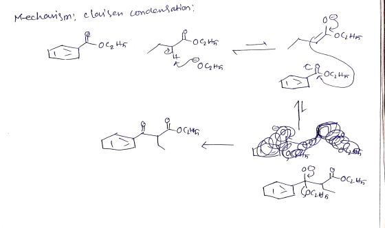 Mecharism: clousen condensation: { ocetta OCHE -OC lets 21210 OCHG OCHA 0C2% -OCHE I COCA