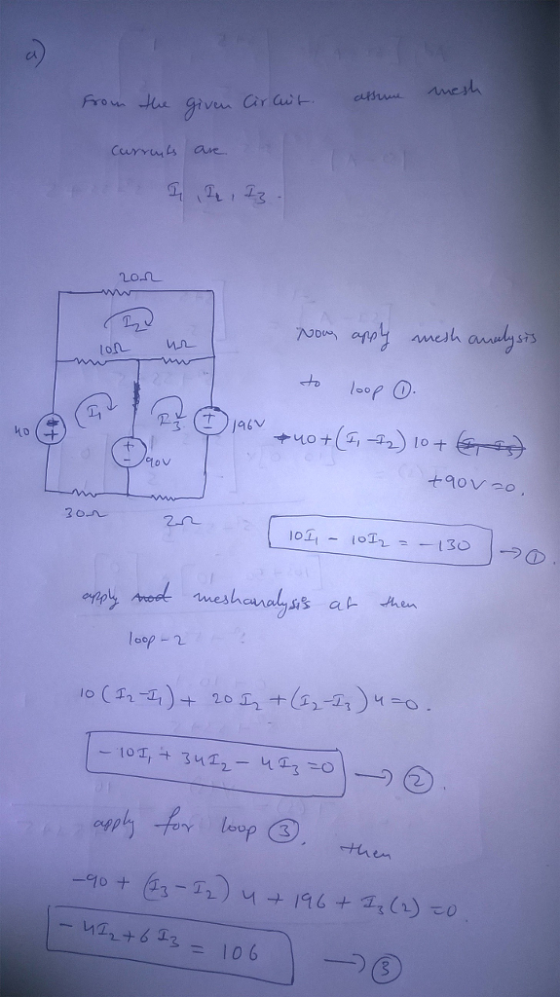 ca li From e given C mesh analy sts loV loep -2 osp