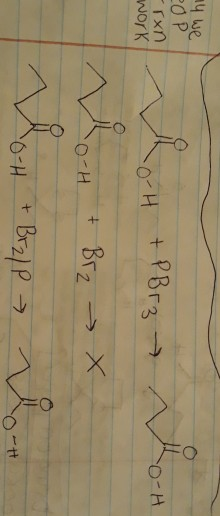 4 we rxn WorK + PBr3 Brz X + 6-H Br21P