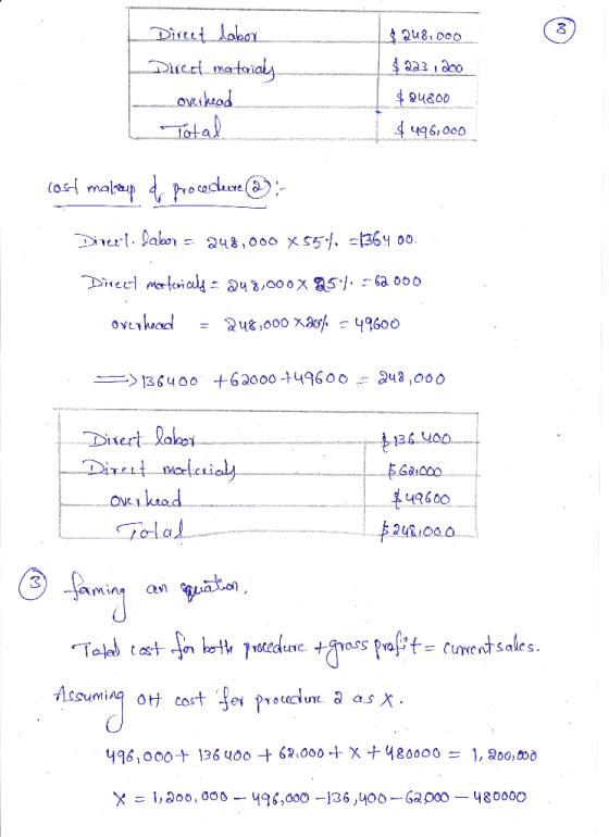 $248.000 $ 223.000 Direct laboy Direct materials oveikeod. Total $94800 $496,000 cost mastup do proceclere @: Direct, Daboy =