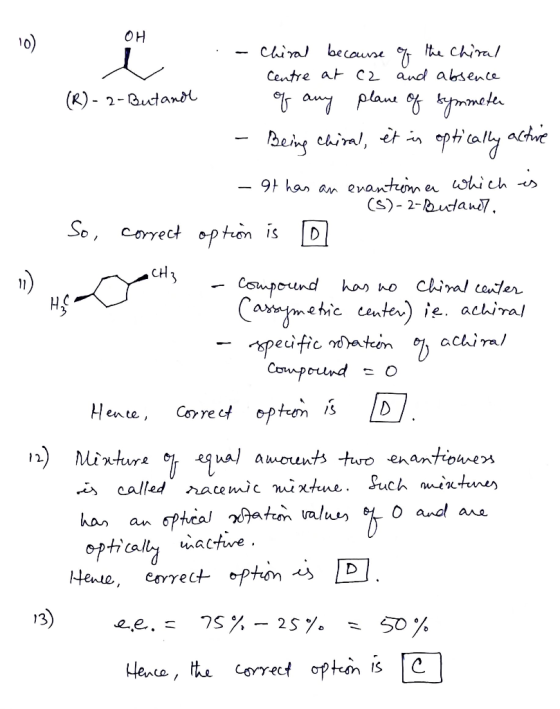 OH i Chira becoune Centre at C2 and absence a plane mmete eng chial, tn pally (R)- 2-Butandl actne whi ch 9har an enantumn e