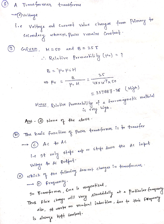 © Primary to A Trans for men transforms @voltage le voltage and current value changes from Secondary whereas, Power remains c