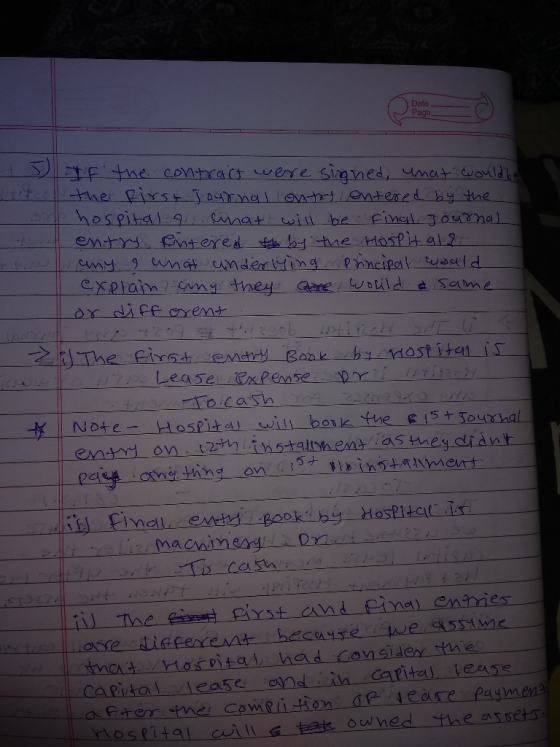 Dale Page If the contract were signed, unat could be to the first journal outons entered by the hospital que linat will be fi