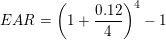 EAR 0.12 1+ 4 -1