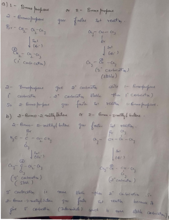 -Bremo orofane Bremo 2- Bromo papane fatee Br CM5C4-C2 CARC4-Ch 2 BY Ch.-) Ch CCarso cation) (2carbocat n) Cstable ahite 9 C
