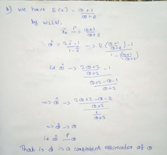 b) we have Ecx) = x + 1 by WLLN, Dt 2 | 0 = 2x - -> 2(+) - | +2 ich cô -> 200+ 21 0 +2 072-0-1 0+2 20+2-Q-2 © oth in ô lo Tha