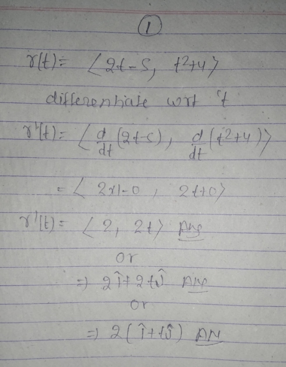 r(t) = Lat-S, +244) differen hate wit it lt= ($, (242), (42+4)* dt 2 2010 21:07 r(t) = 12, 27 Aug or git at Are = 2 ( 1 + th