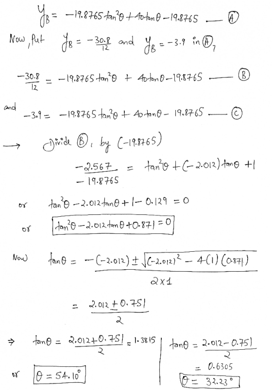 Yo = –14.8765 dando tAorton 0 – 19.8765 - © Now, put Je = -3.8 and Jp = -3.9 in -30,8 = -19.8765 tono + Anton 0–195765 — ® an