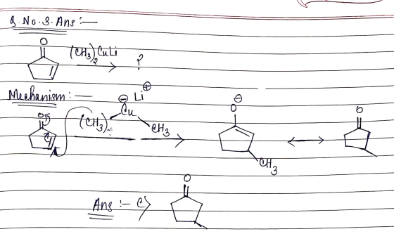 8. No.3. Ans - Tchy) Cuti P छ Mechanism Clu OS tong CH₂ V OH Ang i-es