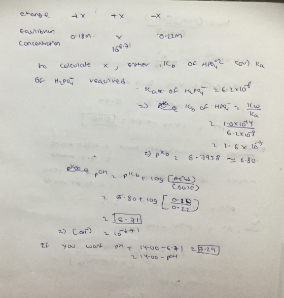 change + x + x =X700) taullbrium Concentration 0-18m. 0-22m 156.71 either ako of Apo? cou) lla to GF calculate x , Hapa requi