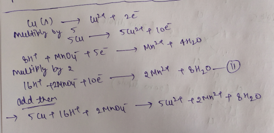 шіру *} ш С.) - 1 г е su scurte loe ФИt + MnOut Se Ми+ 4 Мур multiply by a 10t -12MnO4 + loe — 9 ми е %и, он (1) add them - 5