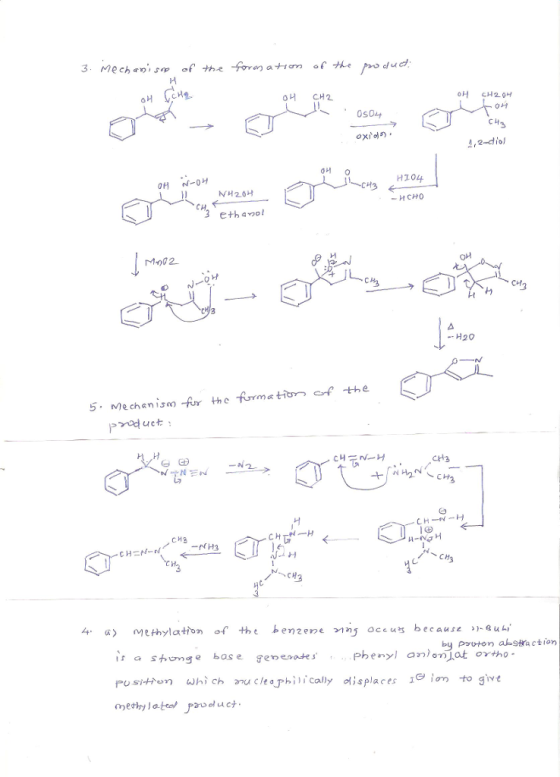 ‘니 CH2 CH 2,2-dio HI04 -HCHO ethanol oH CH H20 白田 CH3 4· a) Methylation of the benzer, e >my occus becaus1小auh, by puton abs
