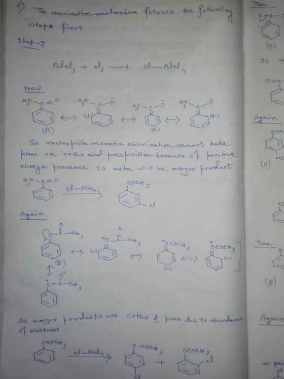 Then follows the following 0 = The ehtorination mechanism steps first R- step-I 80 m Alel + ale d- Alely oze Now He ezo He -e
