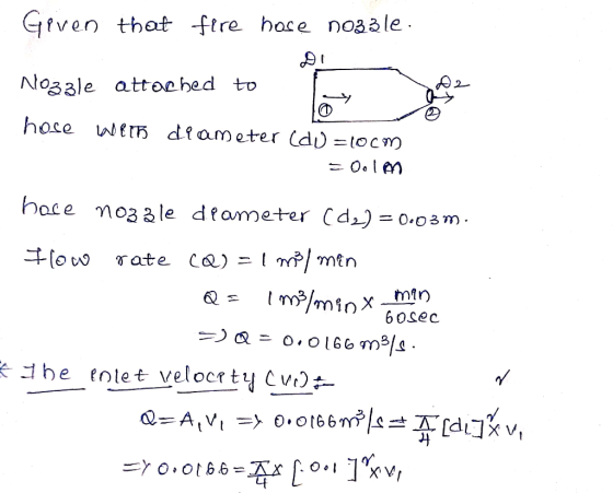 Gfven thot ftre hace nosale NOるale atte ehed t bace no3 ale dtameter (d) O.os m 6osec