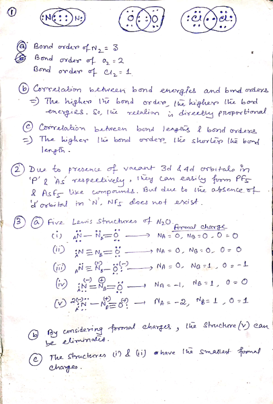 ANG Bond Bond Bond order of N₂ = 3 order of ₂=2 order of C2=1. 6 Correlation between bond energies and bond orders =) The hig