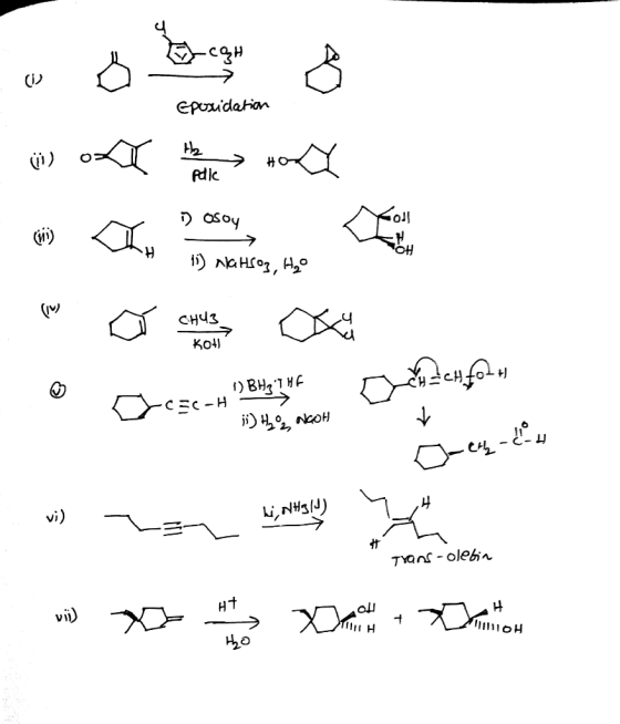 Eposuidation He pak 1 OSOy 11) NGHSO3, H₂ CH43 Kot Dese-u !?84796 2cmfortu ;;) H₂ NOOH Dachau hi, NHS Trans-olebin y non cont
