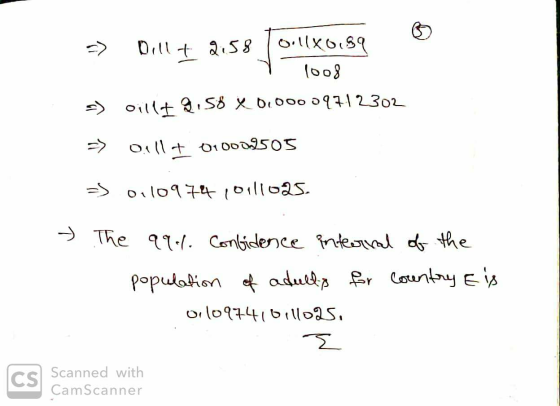 Oillxoi89 Dill t 2i58 -> l008 =) oillt &.S8 xO:000 9712302 =) 01ll+ oi0002505 => oil0974 10111025. > The 91. Conbidence inteo