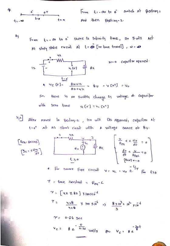 ot From too to o switch at position to te.no And then Position-2 From Act tao to to o there is infinity time, so it will As s