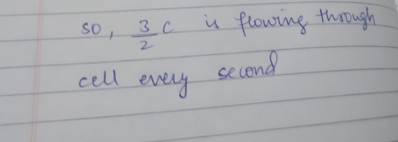 2 so, 3 c cell every in flowing through second