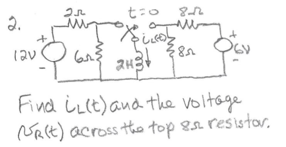 to Find Lit)aud the voltage UR(t) across tto top 80 resistov,