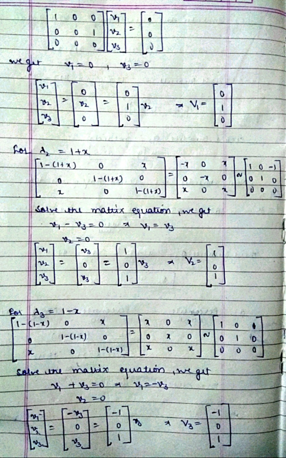 0 oui [.. 0 0 12 0 0 0 V3 we get +B=0 0 O 0 2 V= o o for a = 1+2 1-(1+x) 0 -1 0 21 0-) o 1 - (1+1) 0 -2 0 - 0 0 0 6 |-(1+1) X