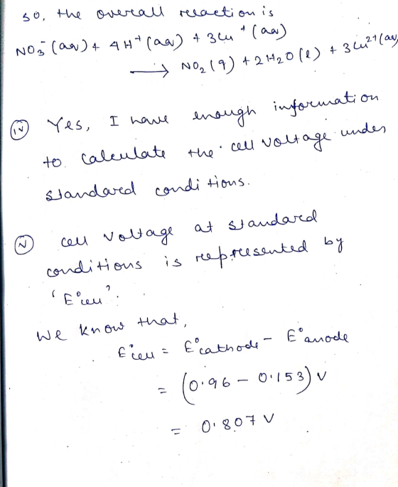 so, the overall relaction is Noj (an) 4 4H (aa) 4.3.4 (aa) -NO, 19) +2142011) 4 34?lay I ☺ Yes, I have enough information
