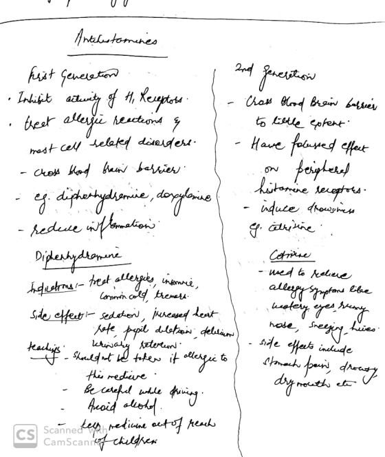 Antchestomines - frist Generation generation Inhibit acteunity of H, Receptors ... Cross Blood Brein berries treat allergic r