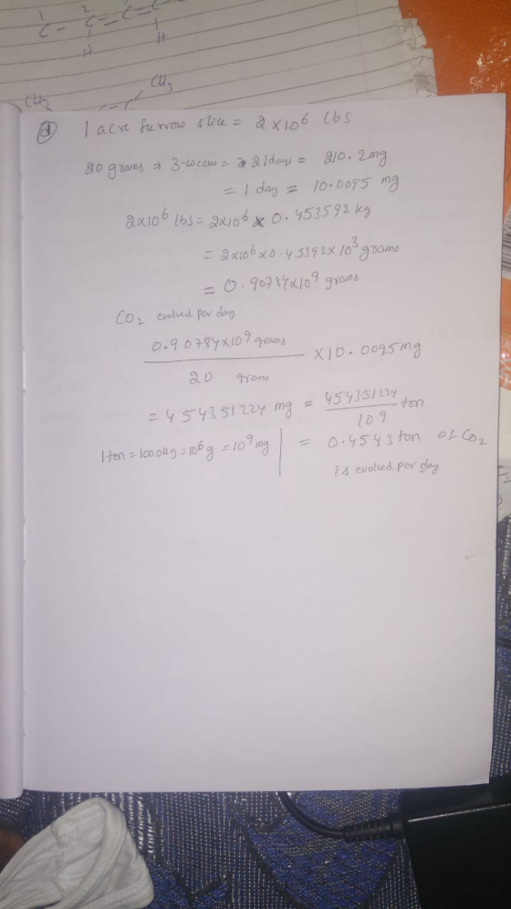 @ I acre fe now slice = 2x106 lbs go grans - 3-cewa aldays = 3/0.2mg = 1 day = 10.0095 mg 2x 106 lbs= 281068 0.453592 kg = 24