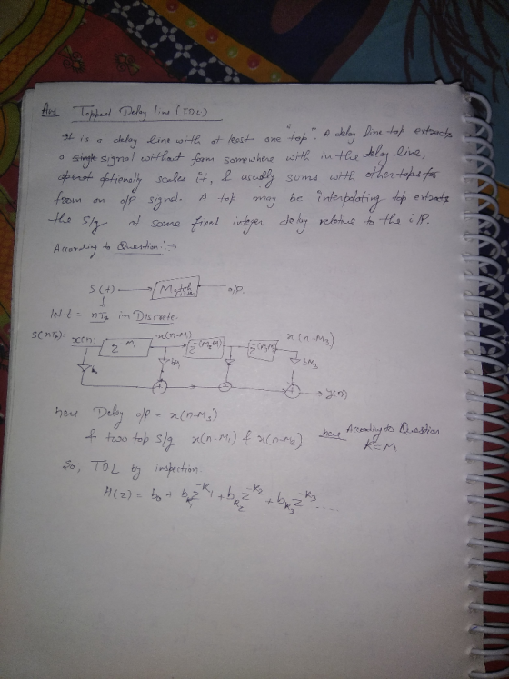 Aus Topped Delay line (TD..) It is a delay line with at least one top”. A delay line top extracts o single signal without for