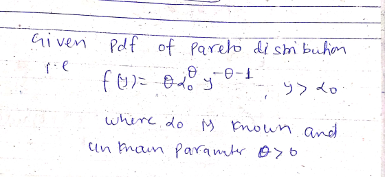 aiveni Pdf ie of pareho di shibution o -o-1 olo y y > Lo fy) whire do is known and anknown parameter oro