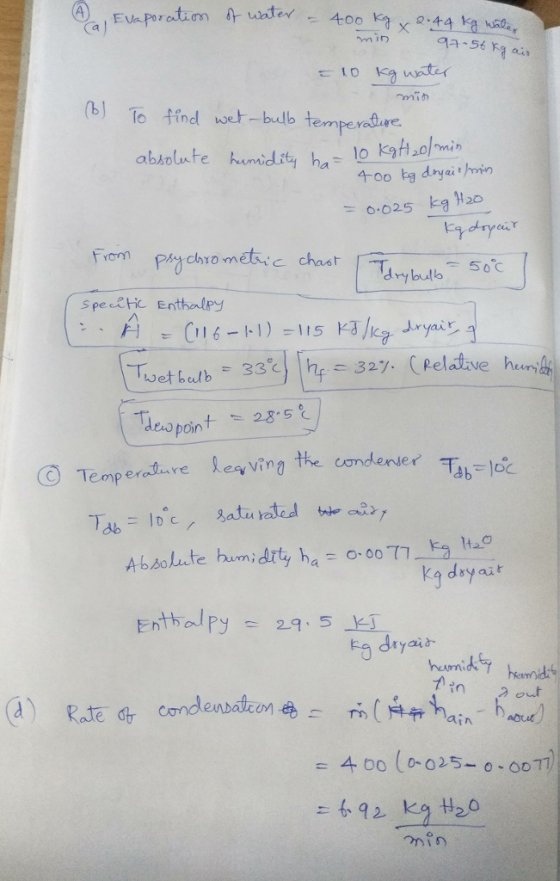 10 ka nnter mih bTo find wet bualb temperetue. 0025 kao drybuboc Specetic Enthalpy 1) 115 ve meu the condender Temp edve leyv