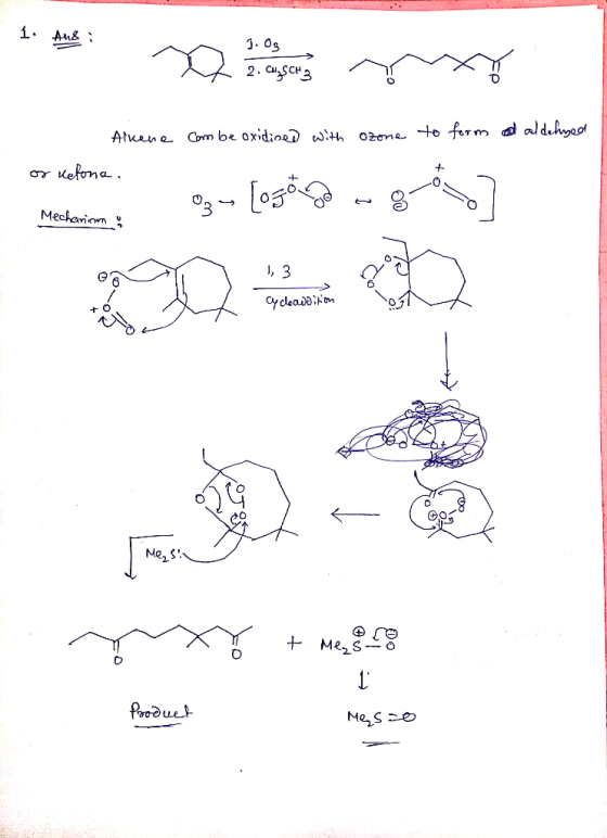 2. CH oldahyeo 02eme +o ferm Alene Com be oxidinew or Kefona Mechanm , 3 cydeabn +MezS Pooduet Mese