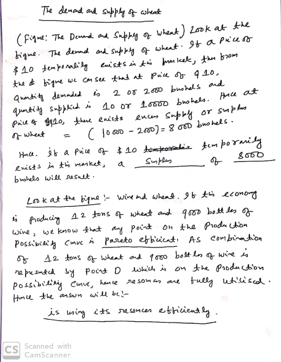 1 The demand and supply of wheat (Figue! The Demand and supply of wheat) Look at the time. The demand and supply of wheat. et