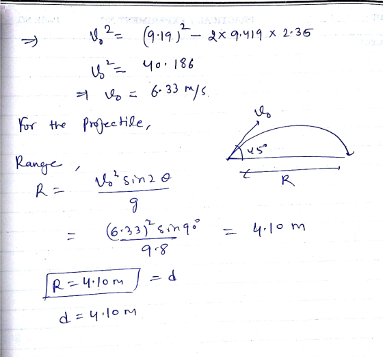 7 S Le conseil For the 12 (9:1953- 2*9.419.x2.36 is= 40186 y 60 = 633 ms. projectile, میا Range, s²sine ensinao CR R=. (6.33)