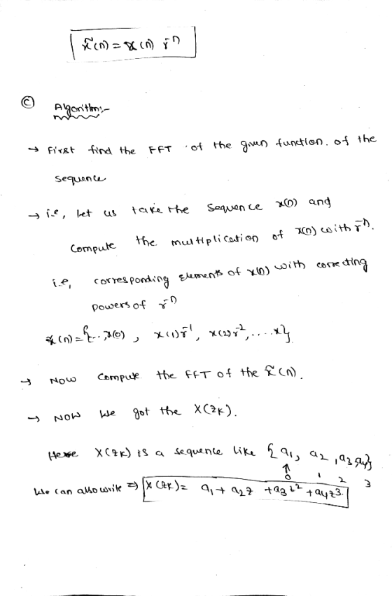 first -find the FFT of the gun function,ој the Seqvont , et us tare Soen e O) ang Compule he mltipli cation of XotT corie tl