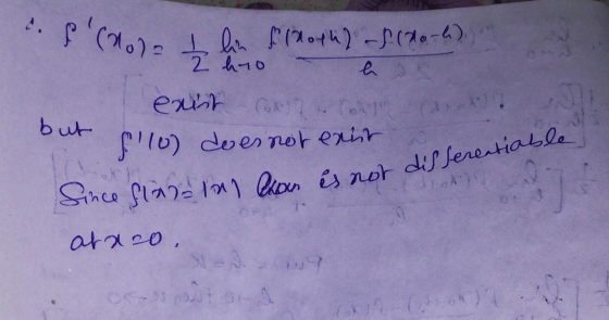 2 hio exint Cok! but l0) doesnot exir Since Slaa la1 lion is nor diS ferestialle atx-o.