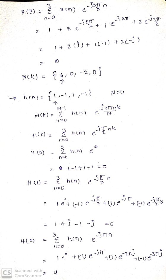 X(3) = { xend e-Sopin zite eiset je-j 34 +2enjem z it 2195 + 11-13 + 22-j) no me e a mano Xek) = { 6,0, -2,0) → heni= {1,-1,