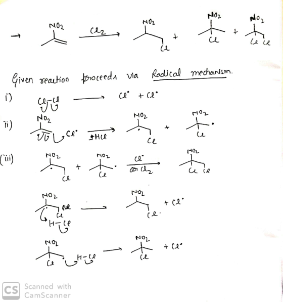 NOL N00 - 交大安· ( N mechanism. Given reaction proceeda via Radical - cé + ce will 0 H0) Hie yum”, - “ 訪 HOL 。 ( MO) trl ce. N