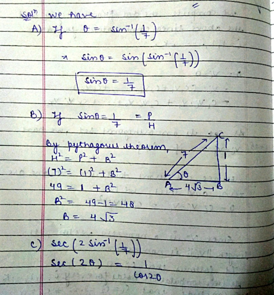 son we have in A L o = sin(4) I sino sin(sin (4) sino = 1/2 B) y sino = 1 = 1 41348 |0o= (1? + B2 | 49 = 1 +B2 Ą 8= 49-12/48