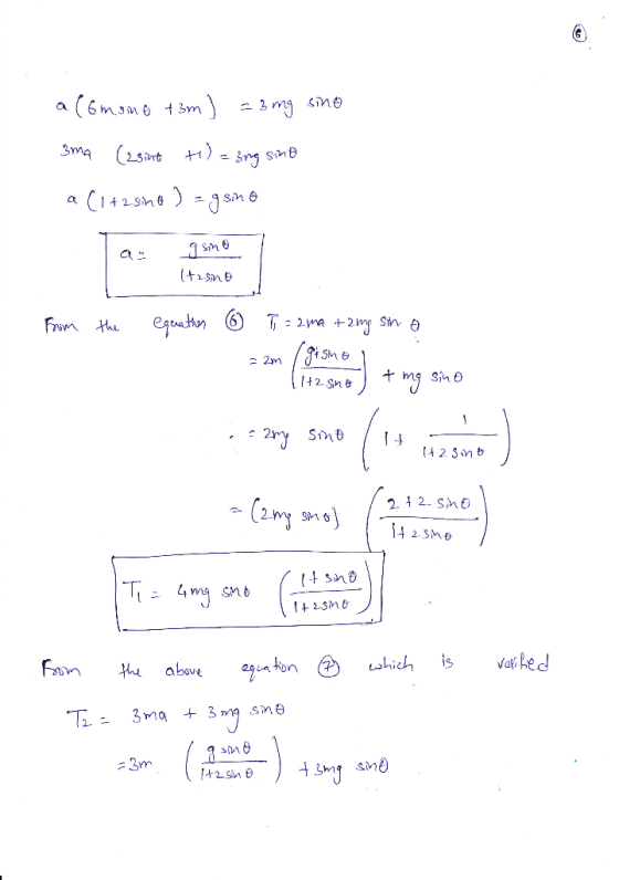 a C1+2.sinも (g Sin θ 2.3m θ